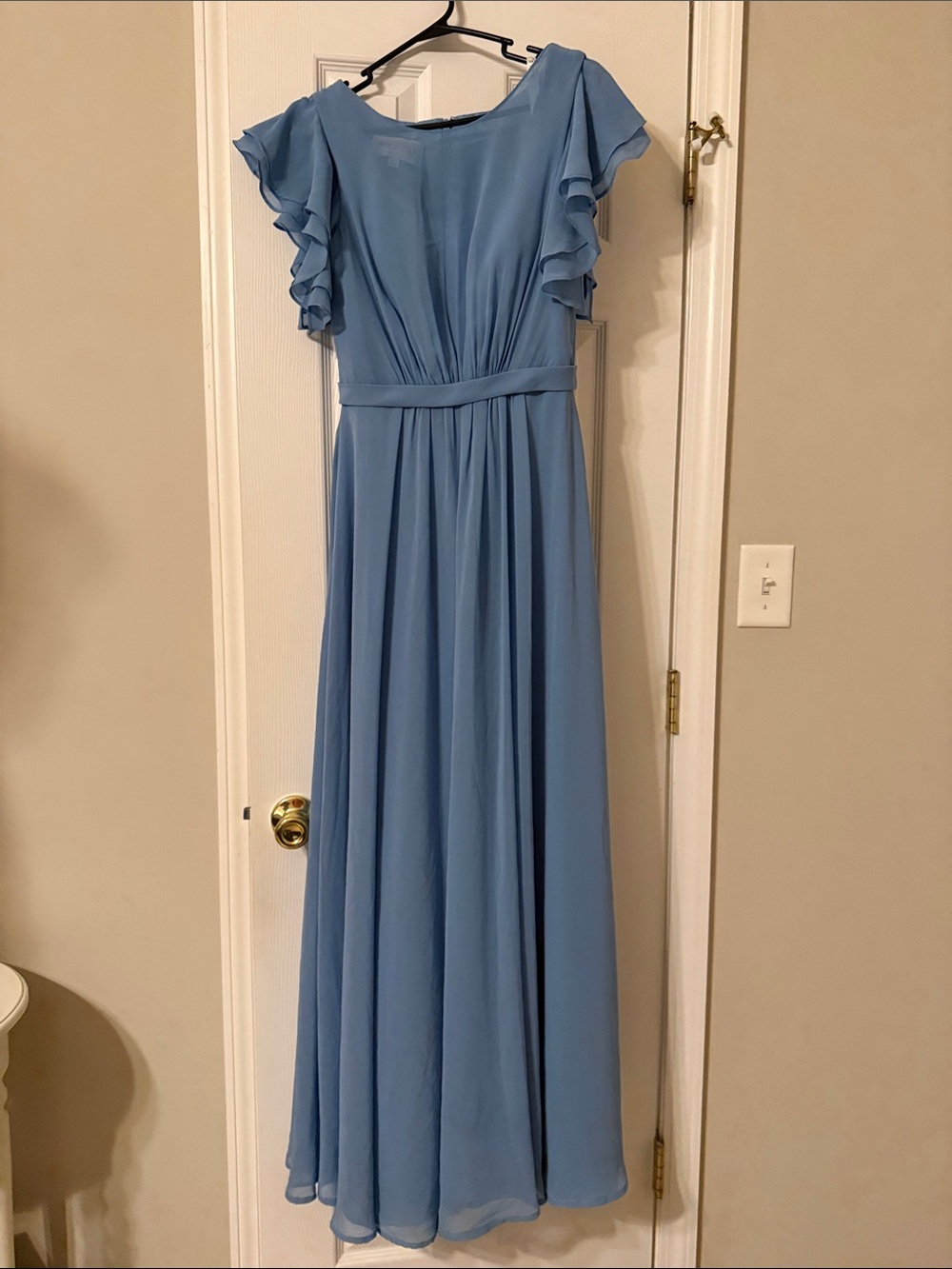 Azazie Daphne dusty blue